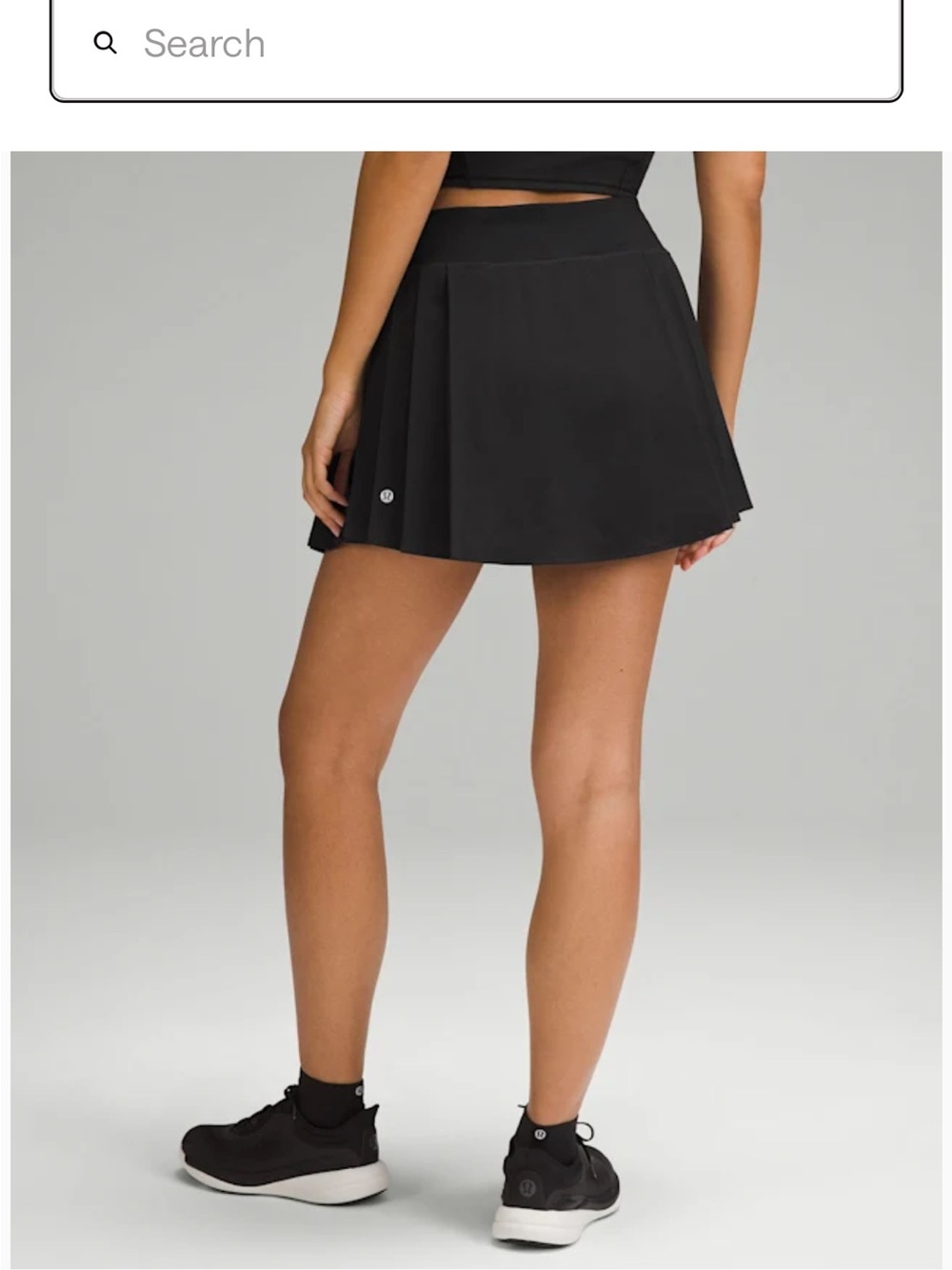 Women’s Black Athletic Pleated Skirt